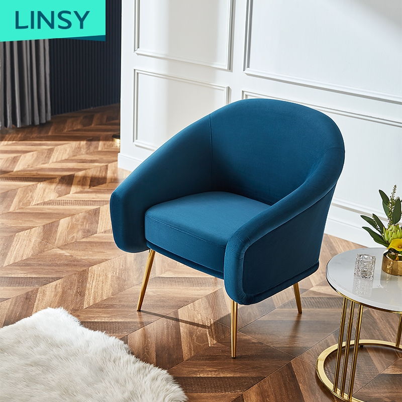 Linsy European Corner Fabric Single Long Sofa Couches Lounge Armchair Chair For Living Room Furniture Modern Rbc1K