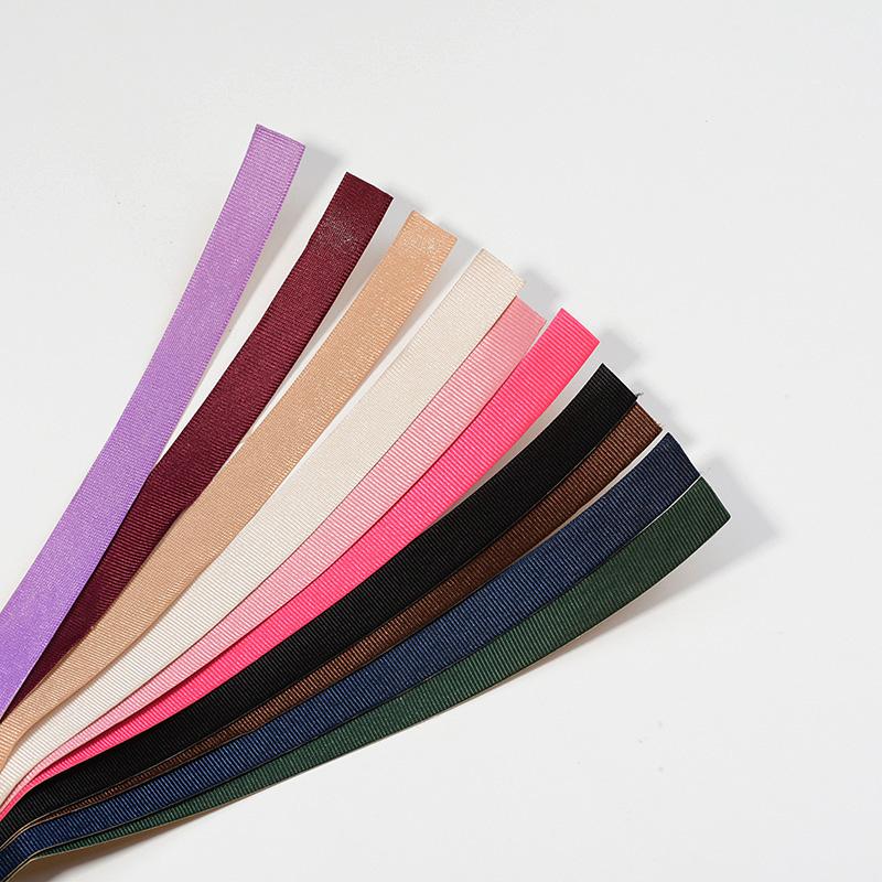 25Yards 2.0cm Adhesive Grosgrain Ribbon Strips as the ends of headband Sticky Tapes Ribbed Band For DIY Hairbands Tips