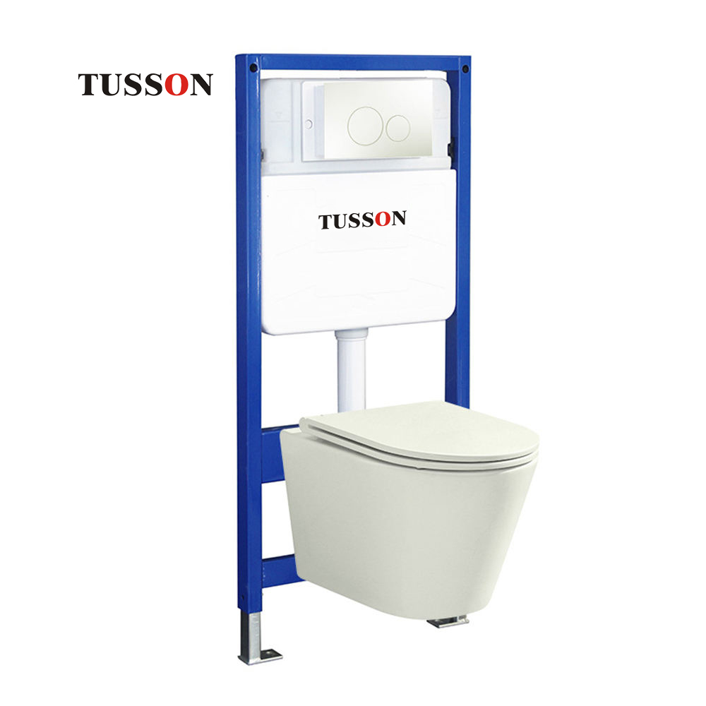 Tusson, скрытый резервуар для воды, цистерна, настенный унитаз, P-trap, обратно к стене, скрытый подвесной керамический унитаз, скрытый резервуар