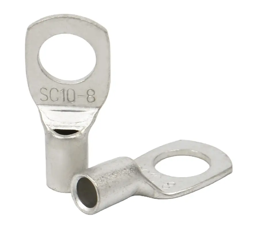 SC10-8 SC Series Copper Tube Terminals Cable Lug Heavy duty Battery Eyelets Lug Ends Starter Ring Connector