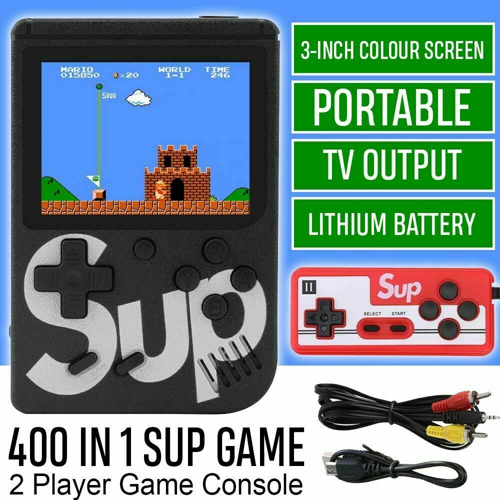Sup игровая коробка ретро классическая мини-игра два игрока машина SUP портативная игровая консоль 400 в 1