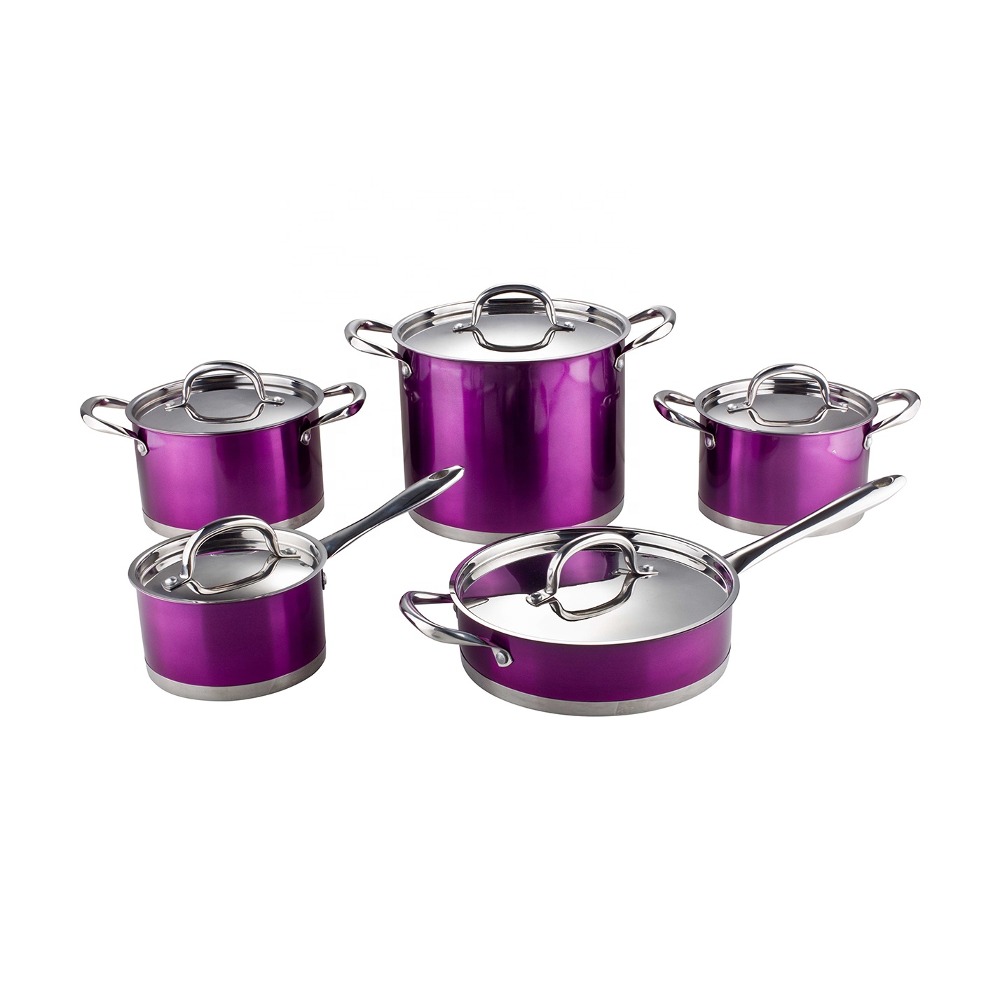 New Products Kitchenware Sets Multi-function Stockpot Stainless Steel Cookware Set for Induction Cooker