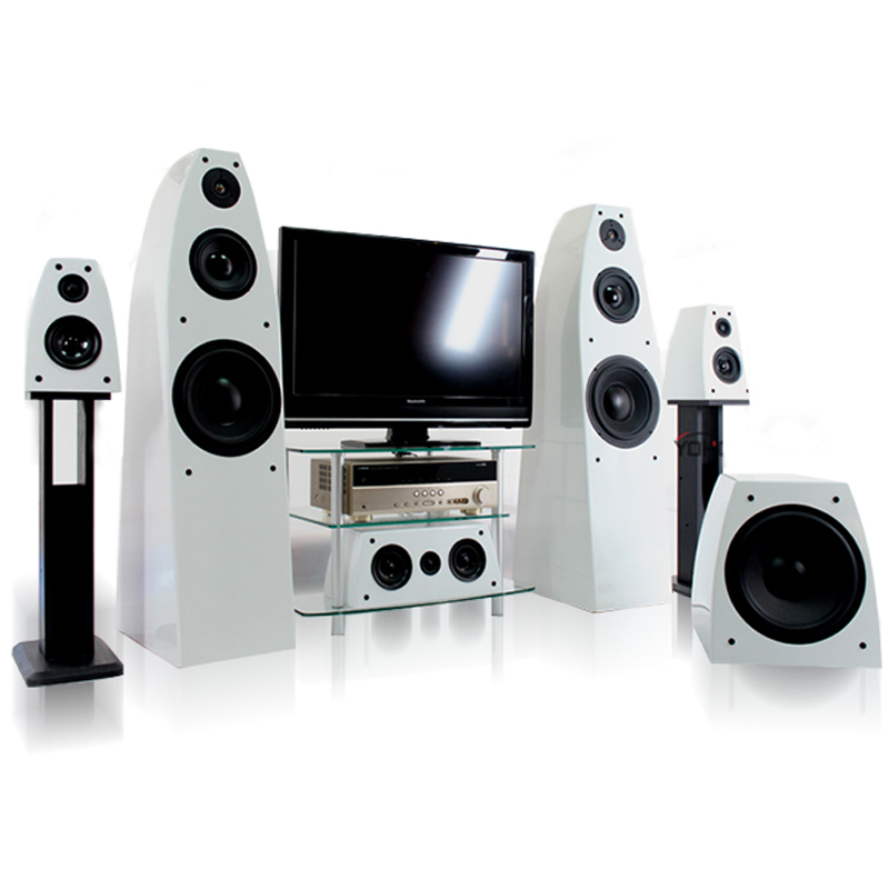 Высококачественные hifi колонки Vofull, деревянная белая краска для пианино ручной работы, аудиосистема для домашнего кинотеатра 5,1