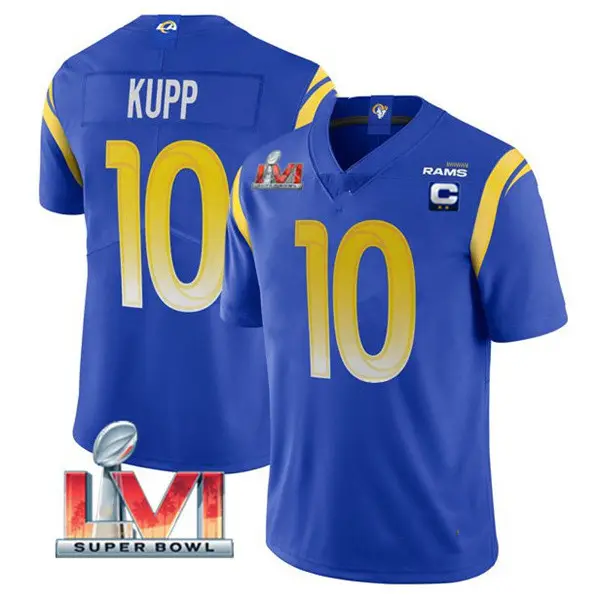 2022 Super-Bowl Patch C Patch Wholesale Cheap Stitched American Football Jerseys Los Angeles 10 KUPP 99 Donald 9 Stafford