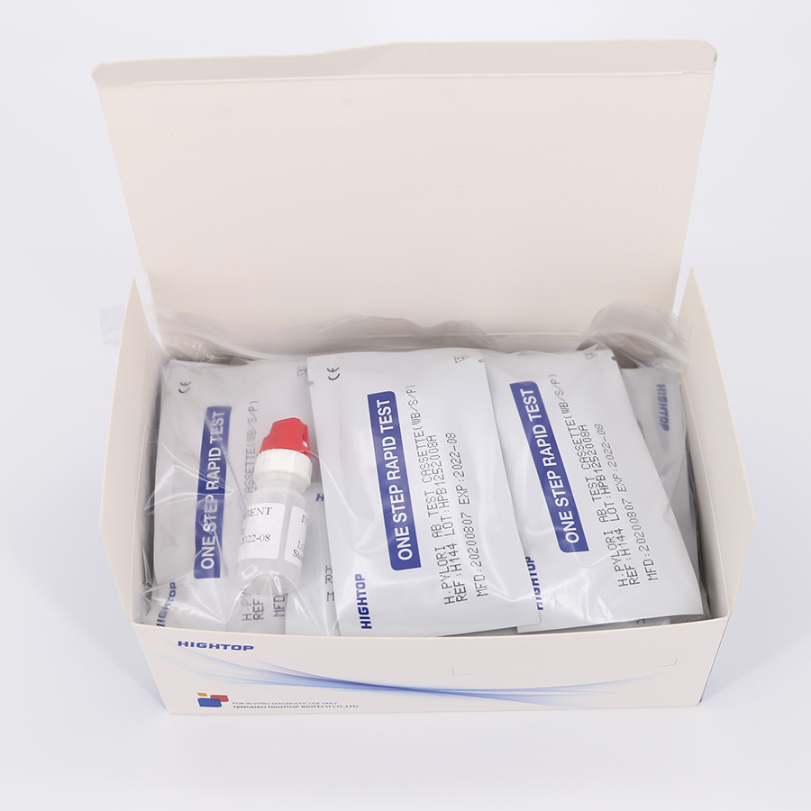 Factory price h pylori rapid test kits Antigen and Antibody h pylori cassette tested by feces whole blood