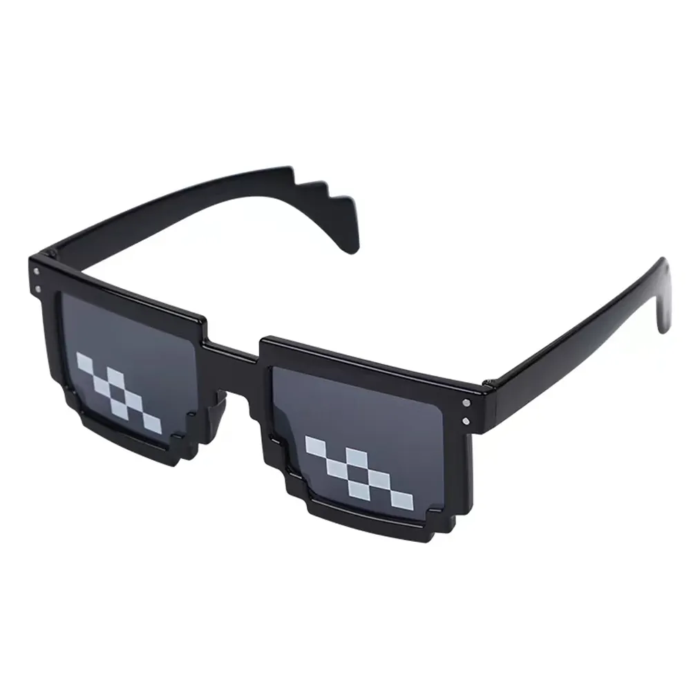 8 Bit Thug Life Sunglasses Pixelated Men Women Brand Party Eyeglasses Mosaic UV400 Vintage Eyewear Unisex Gift Toy Glasses