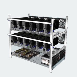 Алюминиевый Штабелируемый компьютер на открытом воздухе 12GPU Veddha рамка для майнинга стойка для ETH Биткоин