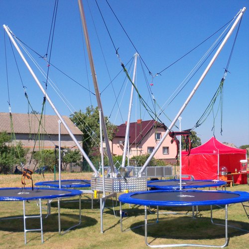 Hot Sale Amusement Park Euro Bungee Jump Trampoline Bungee