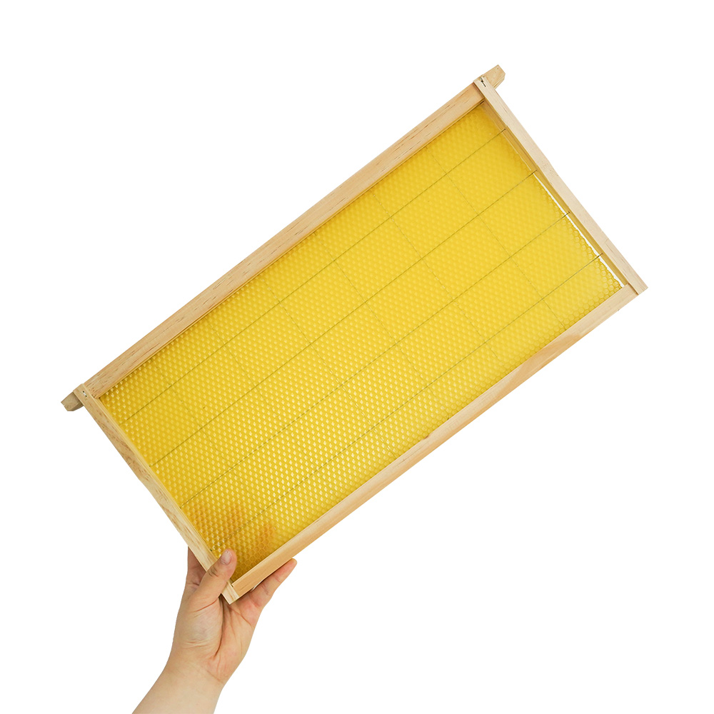 Assembled wired with foundation wooden langstroth bee frame beehive frame