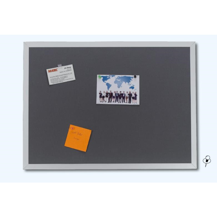 17x23inch Fabric Bulletin Board with Strong Corrugate Board Mounting Hardware Included for Office Use