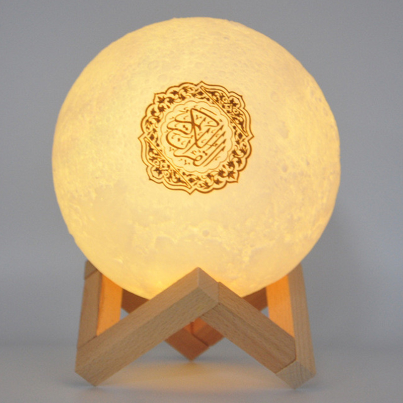 2021 portable islamic touch night ligh moon lamp digital bluetooths mp3 quran speaker quran players
