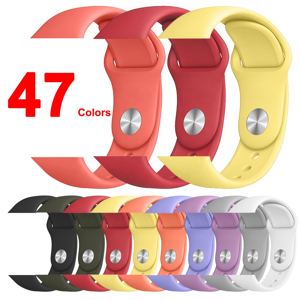Ремешок силиконовый для iWatch Apple Watch Band 38 мм 42 мм Series 6/SE/5/4/3 S/M/L