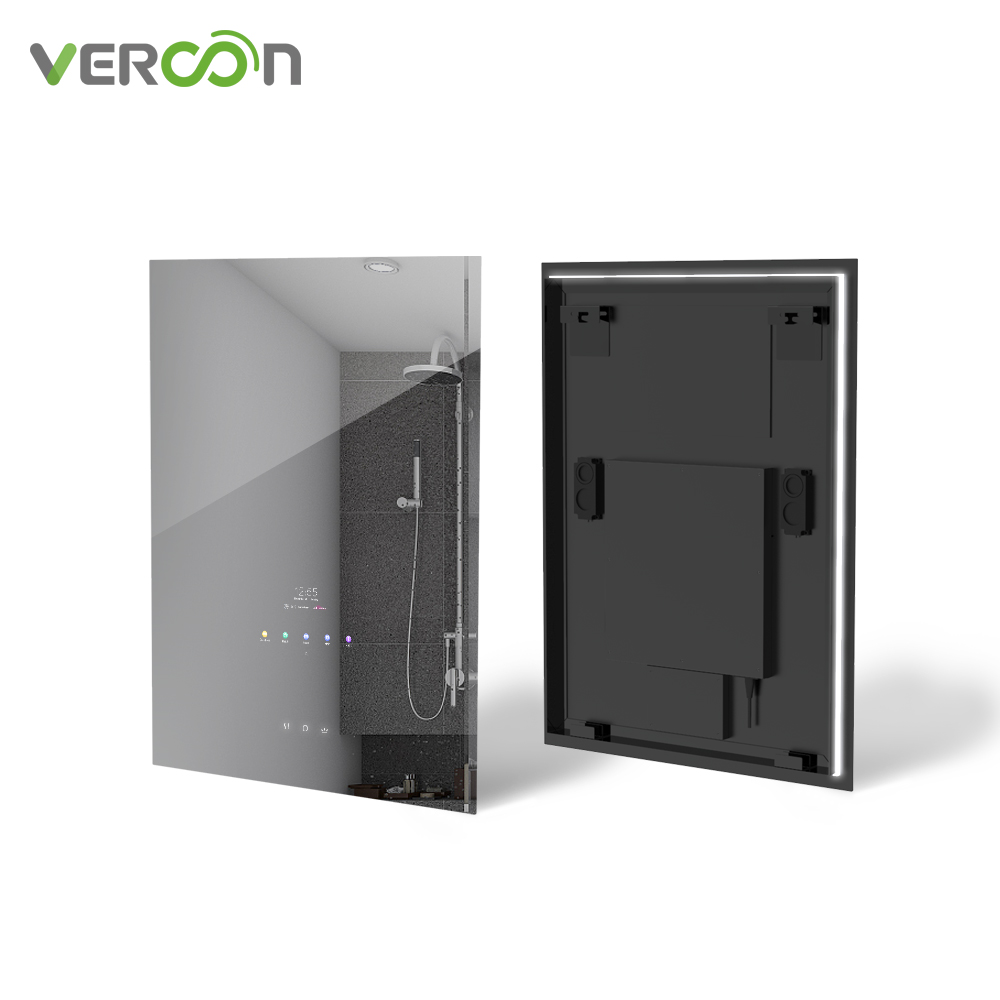 Vercon android 10,0, сенсорный экран, подсветка, Лидер продаж, зеркало для телевизора в ванной комнате, умное зеркало с телевизором