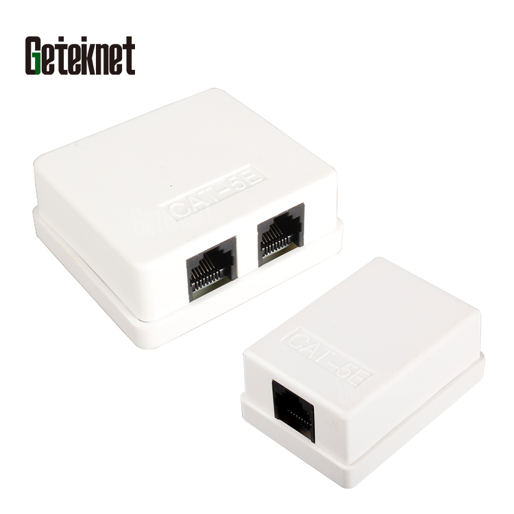Соединительная коробка RJ45 с поверхностным креплением, CAT6 UTP, распределительная коробка с 1/2 портами, неэкранированный разъем AP 8P8C RJ45