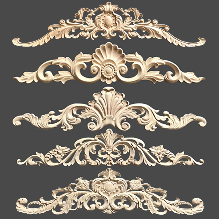 Antique Carved Wood Applique Onlays Furniture embellishments