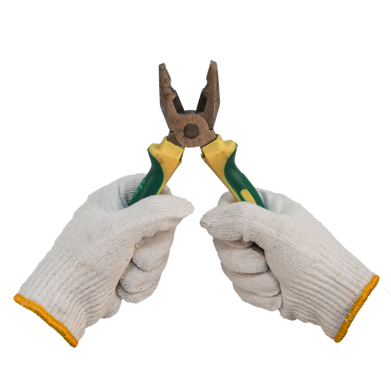 Natural white sarung tangan cotton white glove working gloves cotton is glove yellow edge