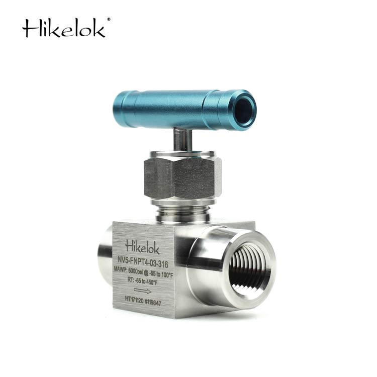 Hikelok Stainless Steel 1/8 Fitting Angle Needle Valve 6000 Psi
