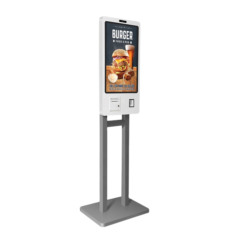 self order kiosk black 32 inch payment terminal service digital signage