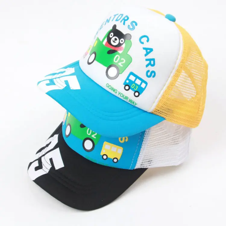 Custom Logo Baby Mesh Trucker Hats High Quality Comfortable Kids Foam Classic Mesh Trucker Hats