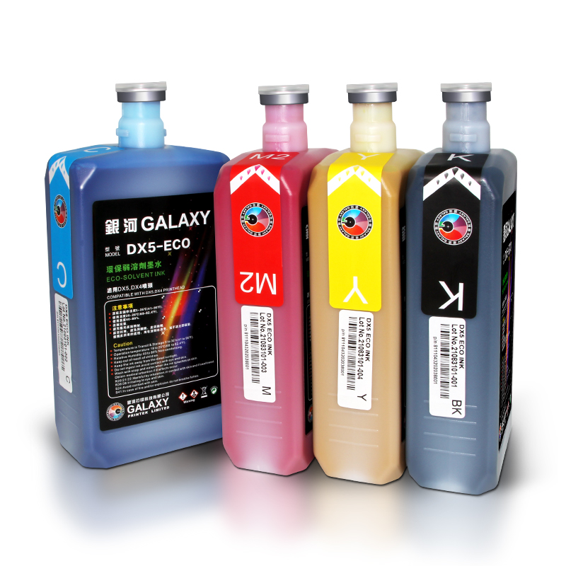 Экосольвентные чернила DX4/DX5/DX7/XP600/i3200, экосольвентные чернила GALAXY EJET Witcolor