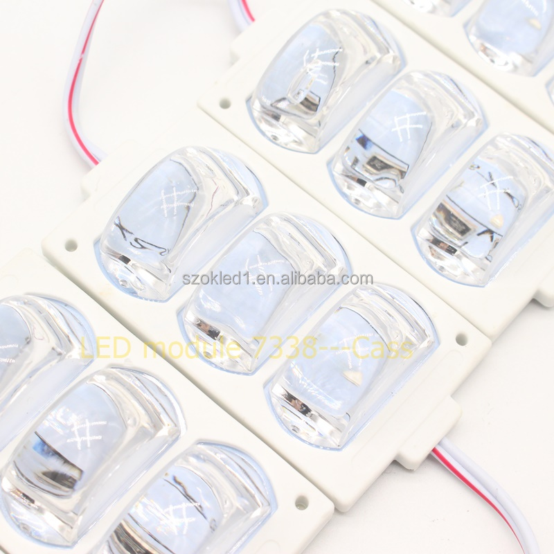 2021 Led Injection module RGB 12v, 3leds 7338 car Fender lights, holiday decoration led module lens