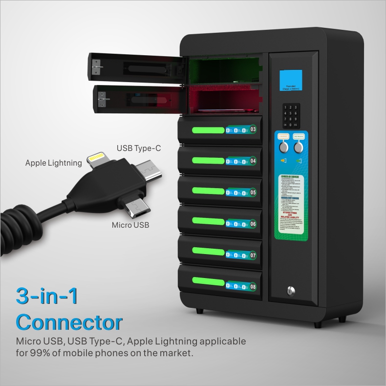 Зарядное устройство USB 8-bay, зарядная станция для сотового телефона, шкафчик/мобильный телефон