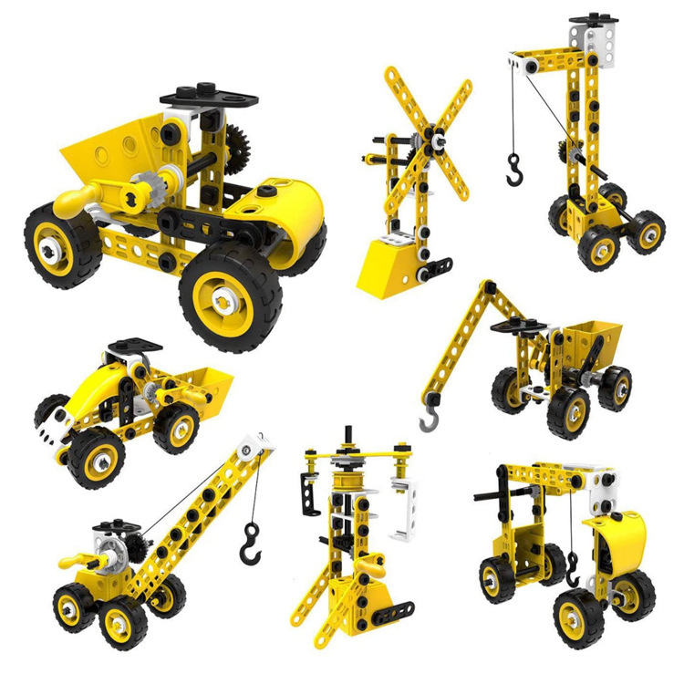 DIY disassembly engineering vehicle toy model assembled children's building block toys
