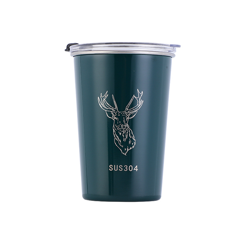Custom Logo Stainless Steel Cup Stackable Stainless Steel Pint Cup 350ml Water Tumbler
