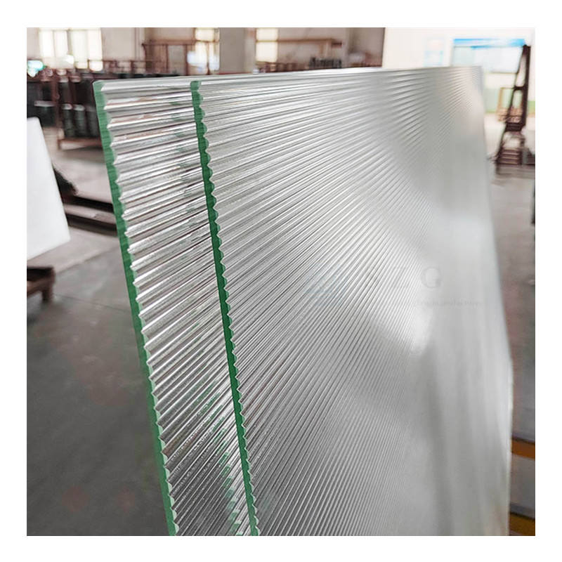 ultra-clear corrugated patterned textured fluted figured ribbed reeded striped rippled glass for door windows