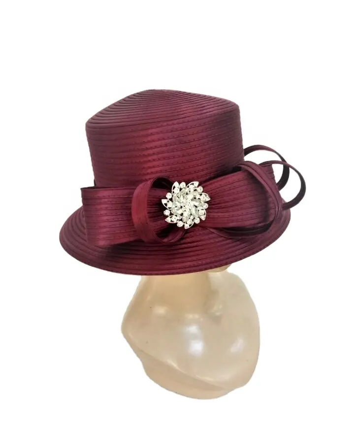 The Video Royal Club  Aristocratic Fashion Wide Brim Formal Party  lady church new elegant women hats