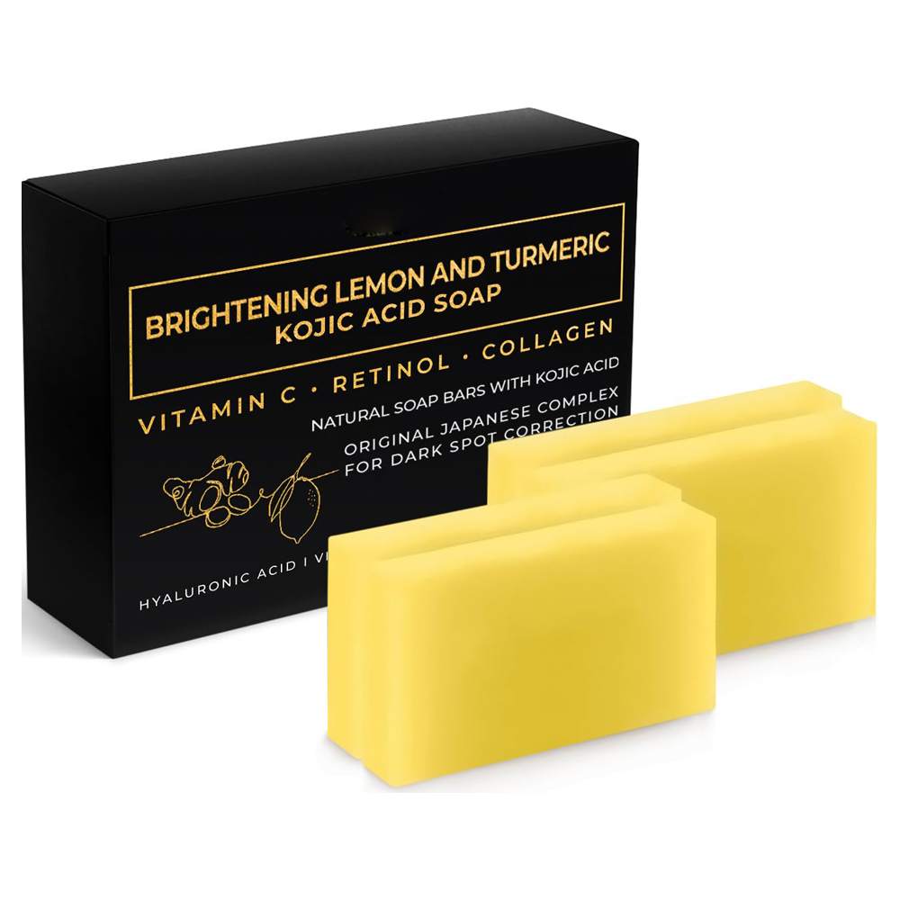 Custom Scented ,Organic Ingredients Anti Acne Whitening Lemon Kojic Acid Face Body Bar Soap