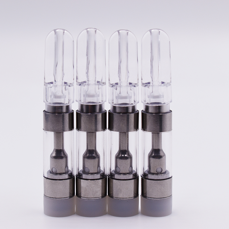 2021 Новое поступление 510 стеклянный бак cbd vape картридж из нержавеющей стали 316 разъем G5 прозрачный плоский наконечник керамический атомайзер для густого масла