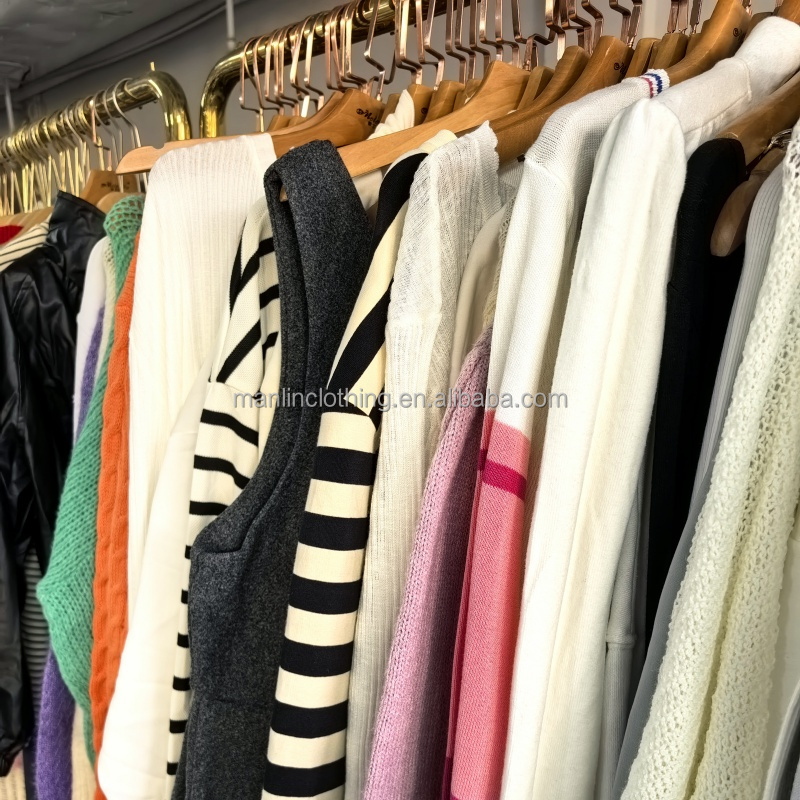 Autumn winter usa europe used clothing bale women worsted wool coat in stock bales of used clothes bulk coats stock clothes