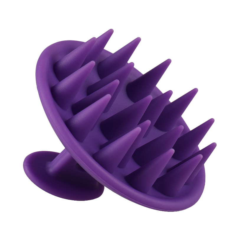 Round Thin Full Silicone Scalp Cleansing Brush Hair Brush Cheapest Hair Scrub Brush Patented Head Scrubber Washing Tool