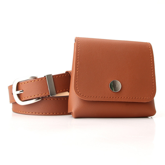 Women's Multi-function Leather Belt PU Belt With Mini Coin Purse
