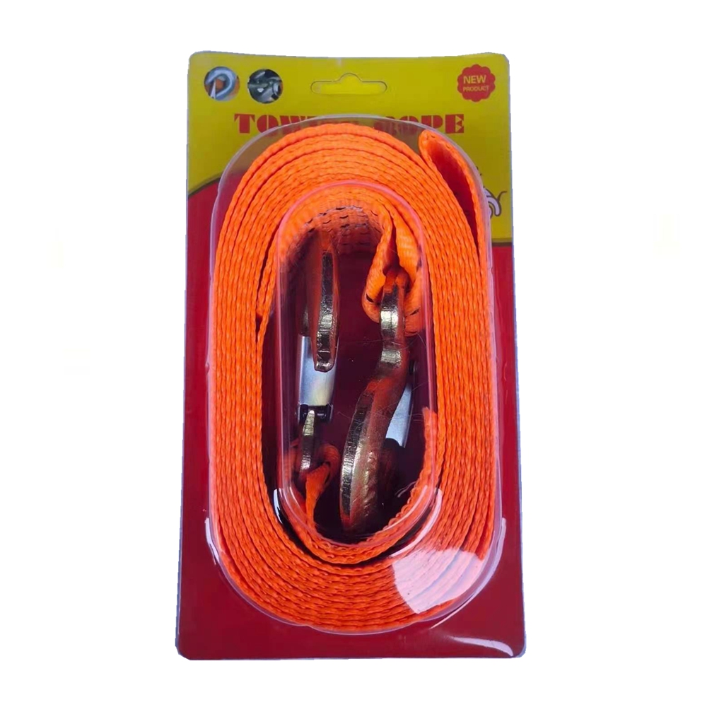 Hot sale cheap price Polyester Car Tow Rope Strap With Hooks For Heavy Duty Car Emergency