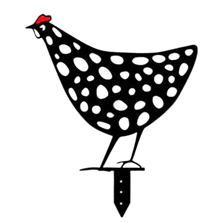 Rooster Acrylic Animal Silhouette Stake Yards Chicken Art Decor resin crafts Pendant Bunny Home Hanging Decoration