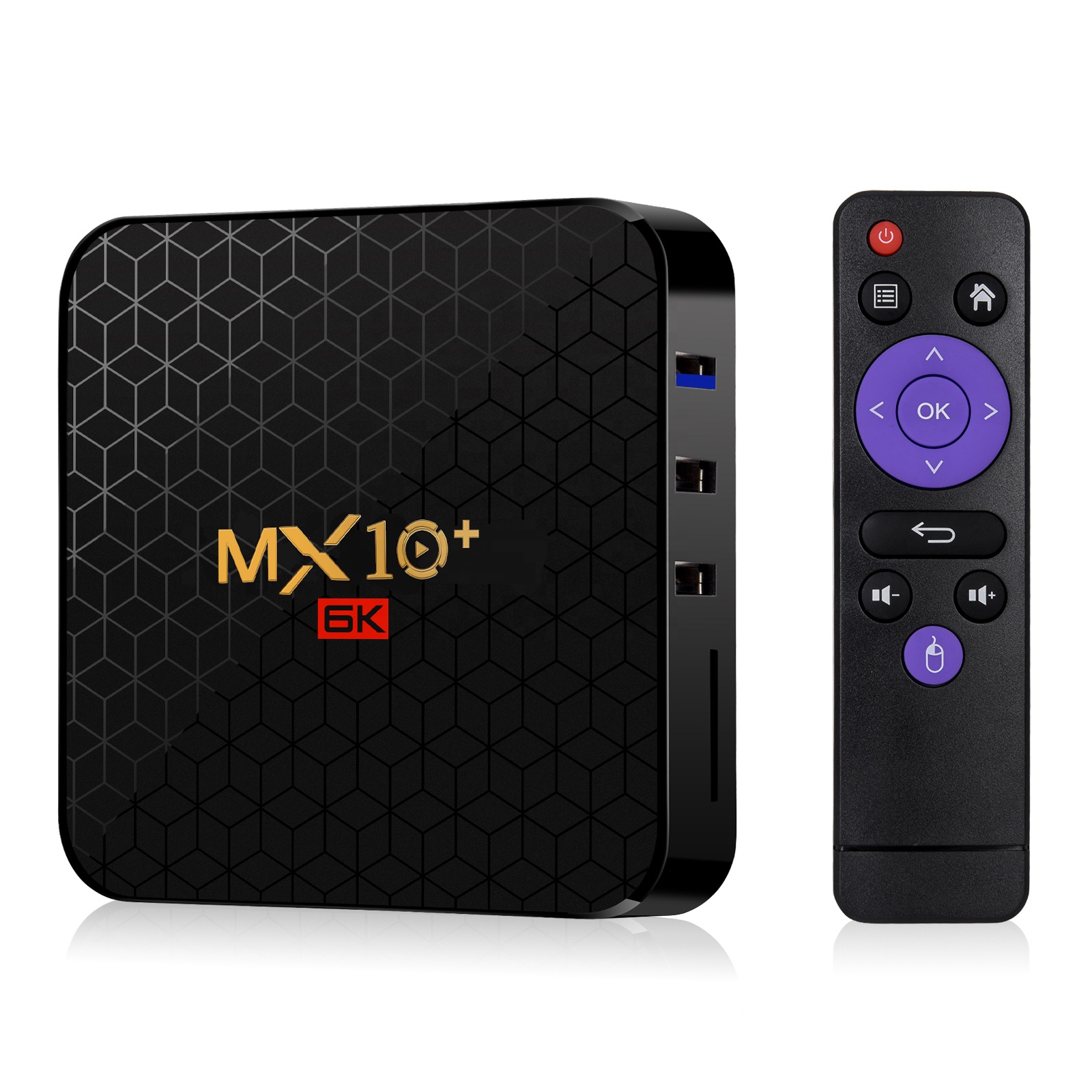 ТВ-приставка Mx10 Plus, 4 + 64 ГБ, Android 9,0, Wi-Fi 2,4 + 5 ГГц