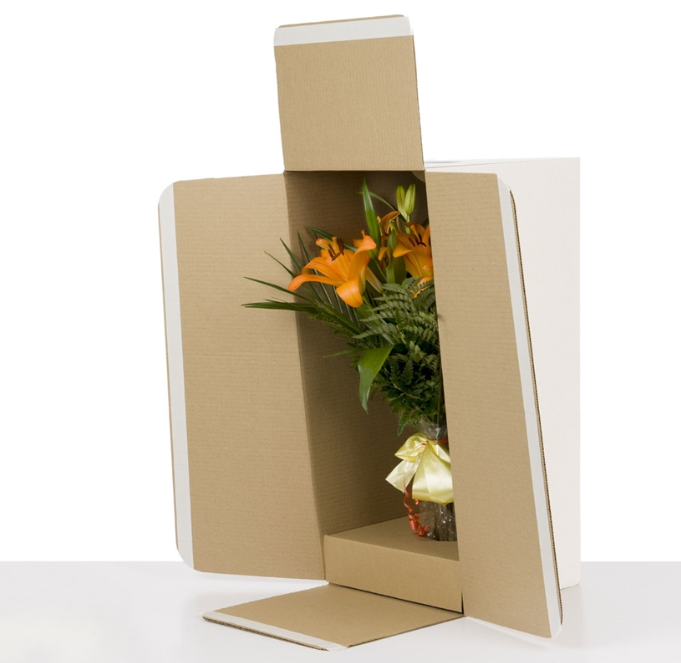 Custom valentine's day paper packaging roses flower shipping cardboard box flower corrugated box folding shipping box