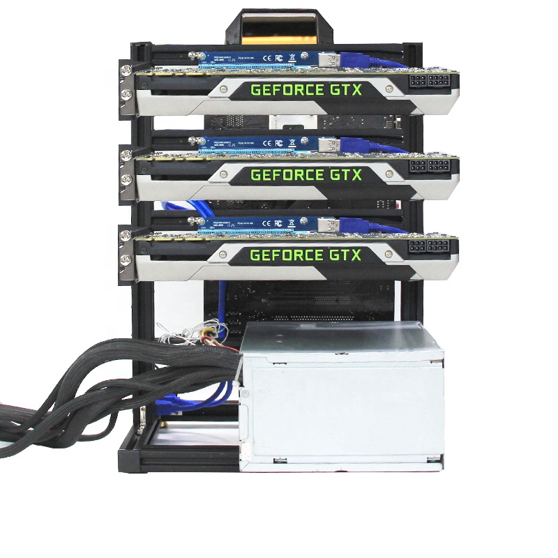2GPU 3GPU 4GPU satx большой корпус материнской платы открытый стеллаж Рабочий стол шасси для мультиграфической карты охлаждающий кронштейн