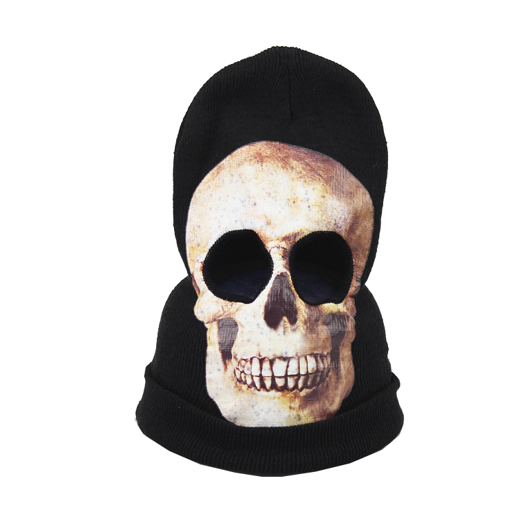 Knitted Full Face Warm Covers Ski Mask Design Horror Skull Skeleton Party Mask for Halloween Cosplay Balaclava