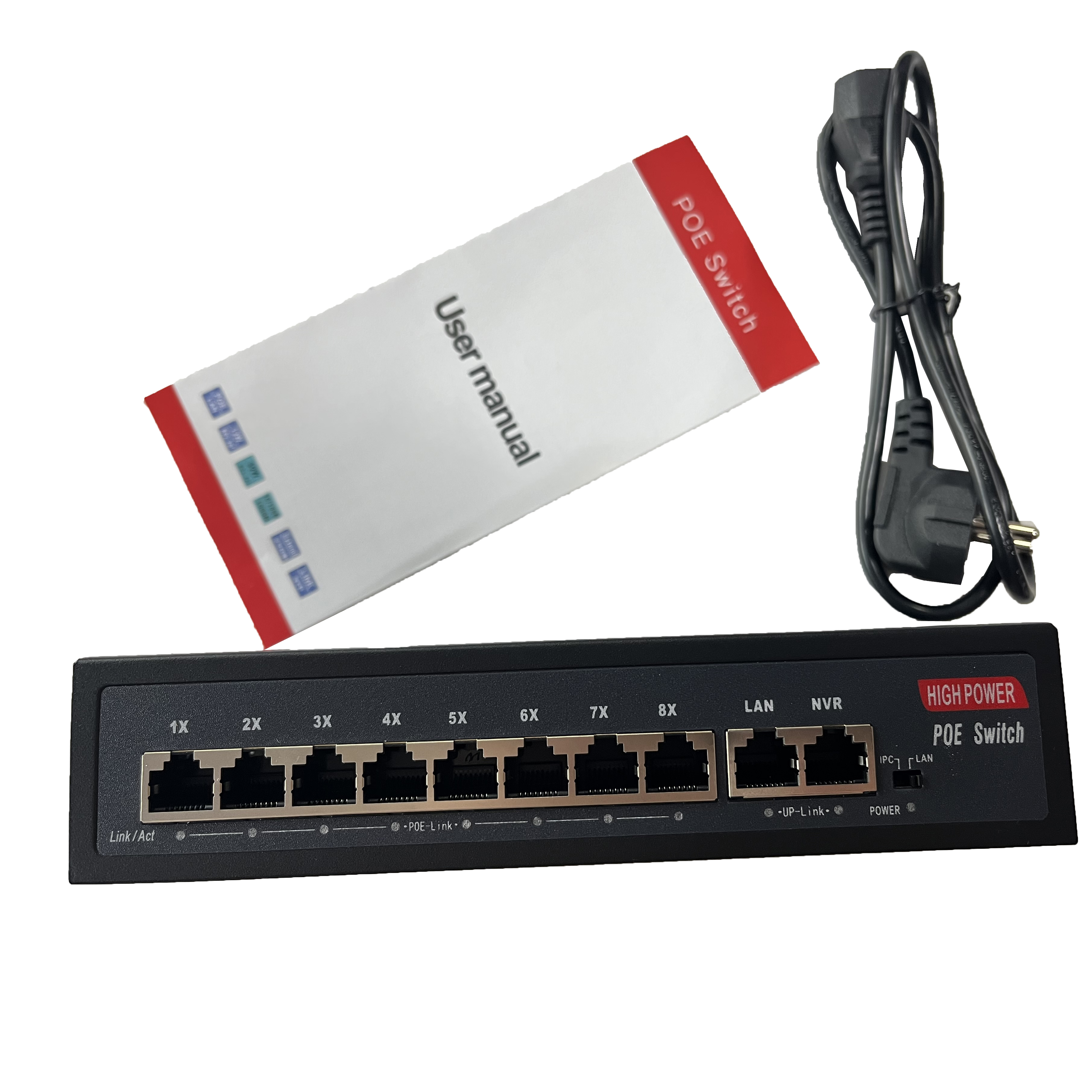 Sunsoont, 8-портовый гигабитный коммутатор POE с коммутатором SFP Ethernet для IP-камеры/беспроводной точки доступа/камеры видеонаблюдения, интеллектуальный коммутатор с ии