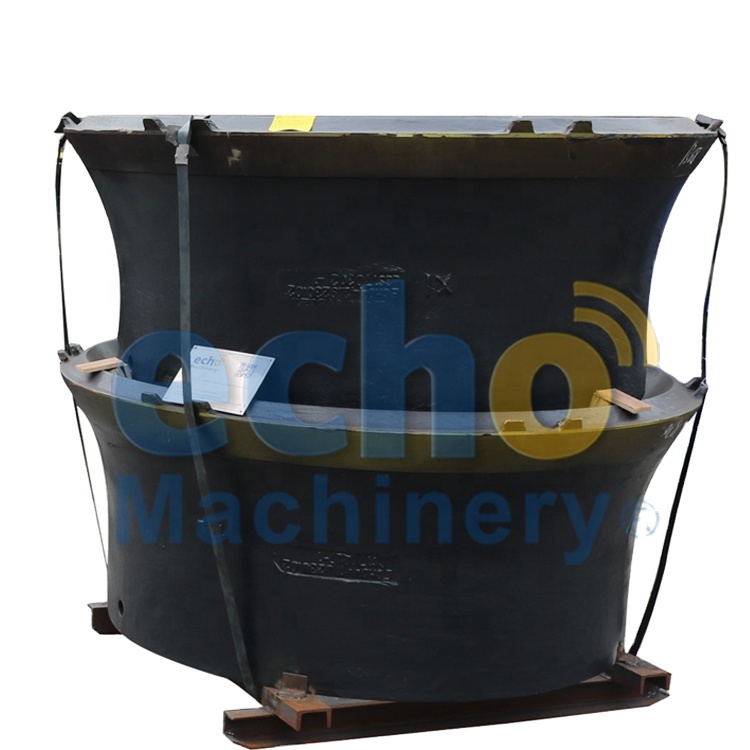 high manganese steel casting cone crusher spare wear parts H6800 concave and mantle