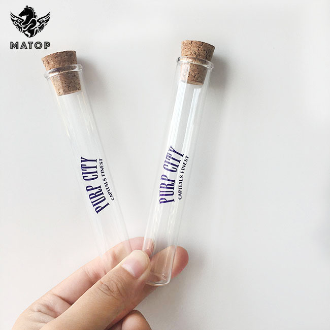 Тестовая трубка печать логотипа клиента плоское дно стекло с пробкой для Preroll пищевой 500 шт/ctn Avaliable Packaing 3000 шт CN;SHG MT