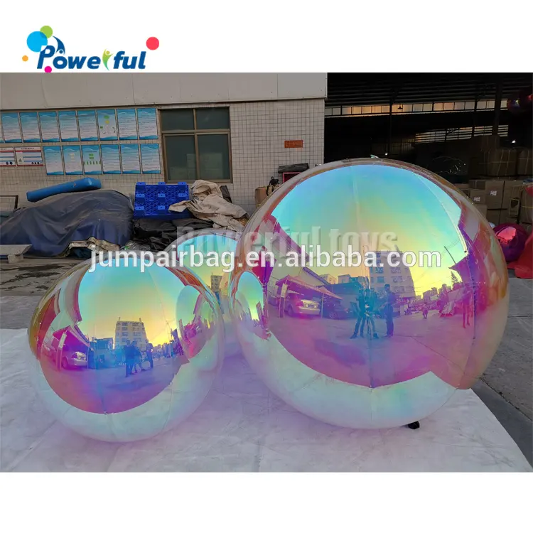 Top quality Laser color mirror ball sphere giant inflatable gold mirror ball disco mirror ball