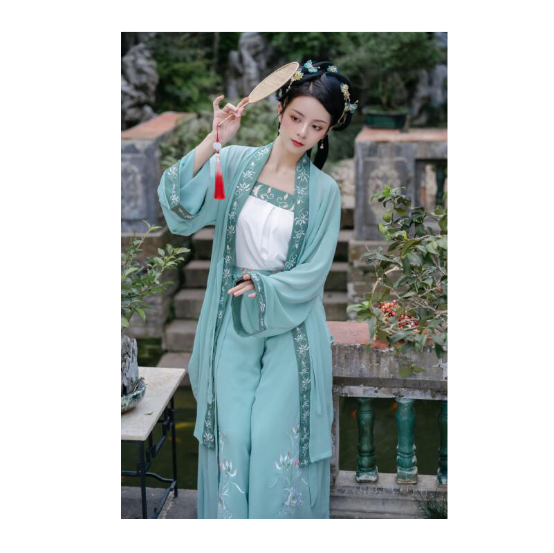 Праздничное винтажное Ретро сказочное китайское традиционное платье Hanfu с вышивкой журавля для женщин и девушек