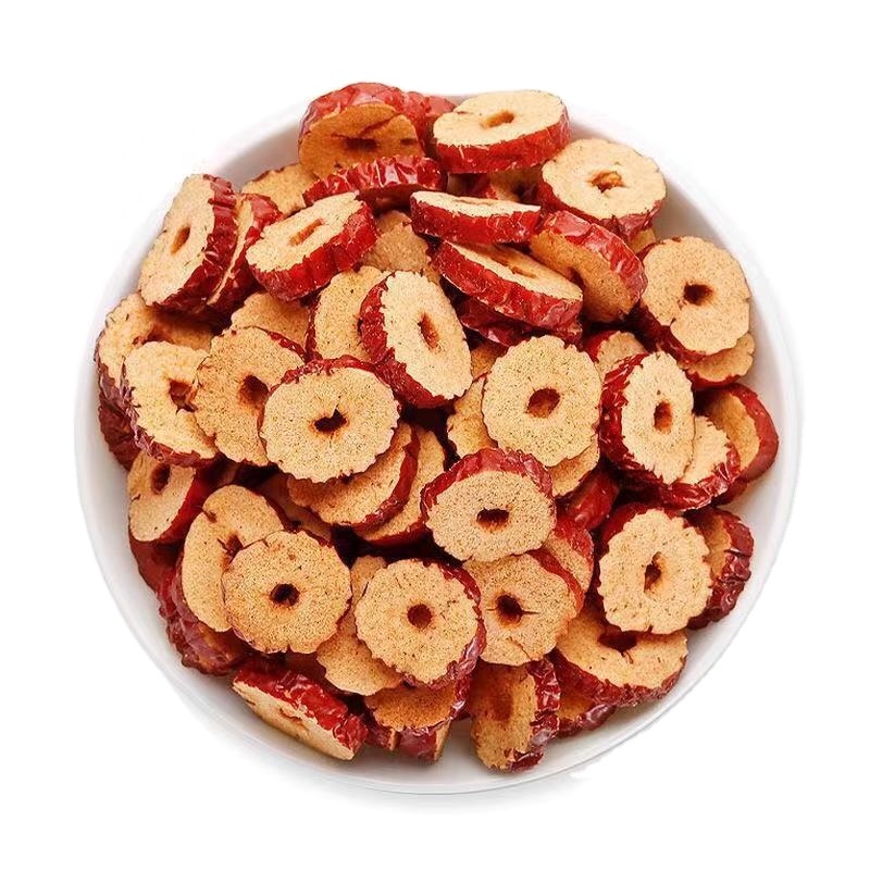 Натуральные сушеные красные даты, сушеные фрукты Jujube, полуобрезанные красные даты