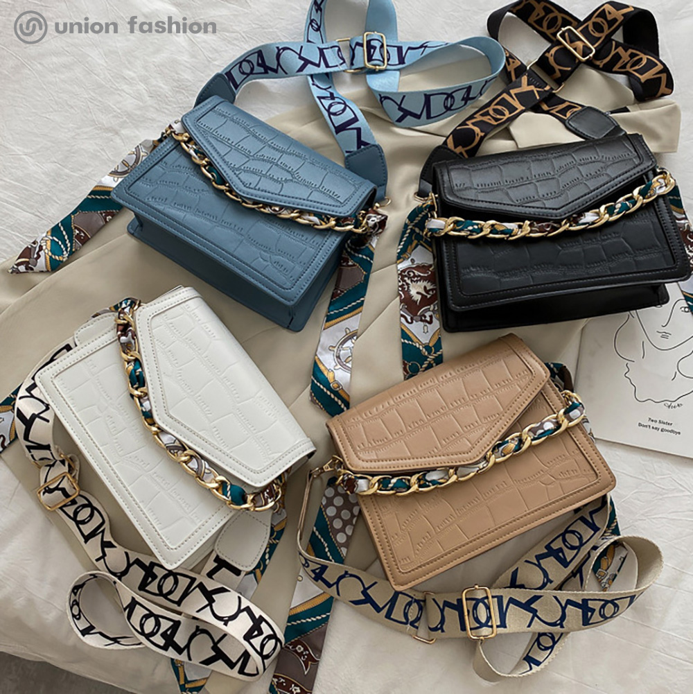 Low MOQ Competitive Price Women Chain Scarves Messenger Soulder Crossbody Bag