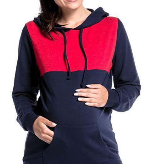 Women Maternity Hoodies Long Sleeve Nursing Hoodie Sweatshirts Top For Breastfeeding Mom Pregnant Maternity Hoodie
