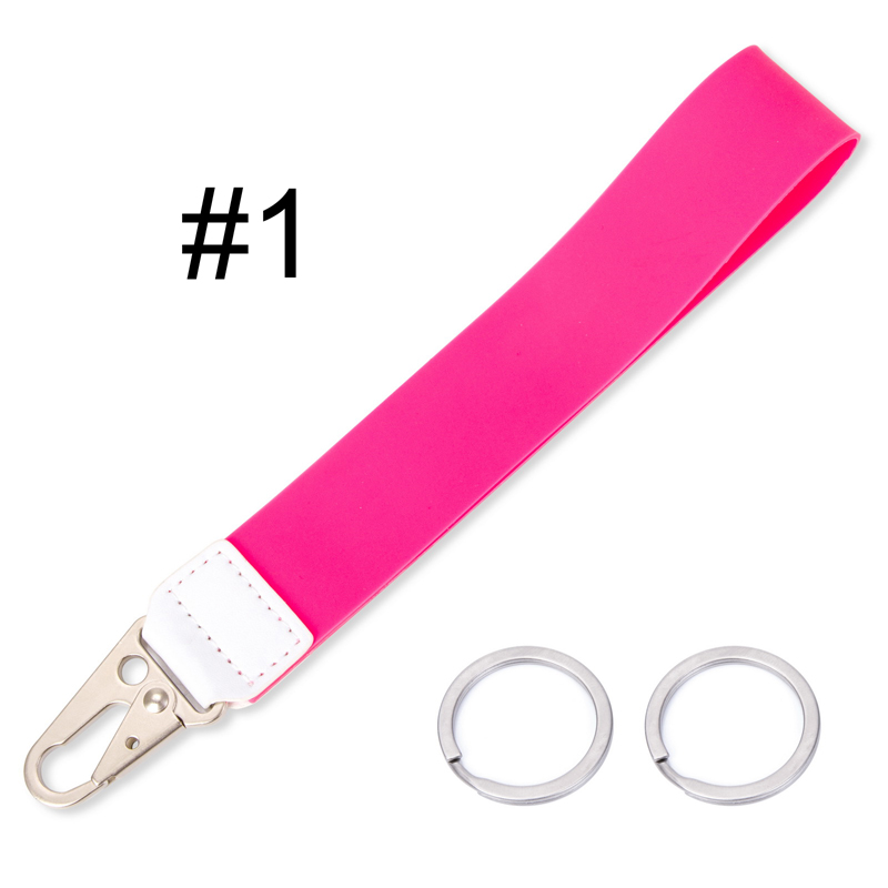 No Logo Rubber Lanyard Strap Durable Badge Holders Wristlet for Key Cell Phones Customizable logo Decoration Wrist Lanyards